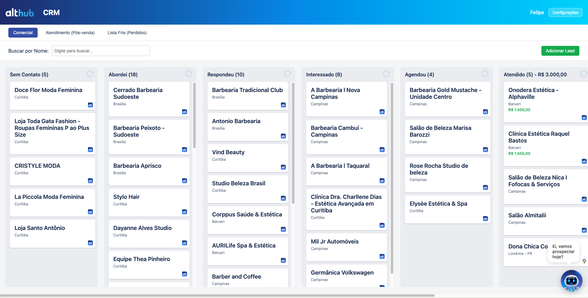 Plataforma AltHub CRM
